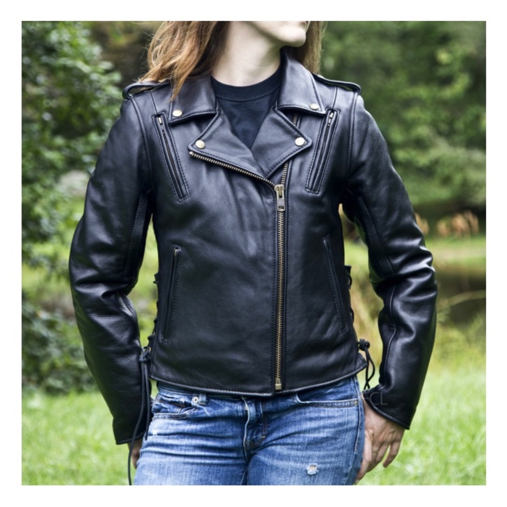 Woman’s Motorcycle Jacket Fox Creek Classic ll W/Liner Size…
